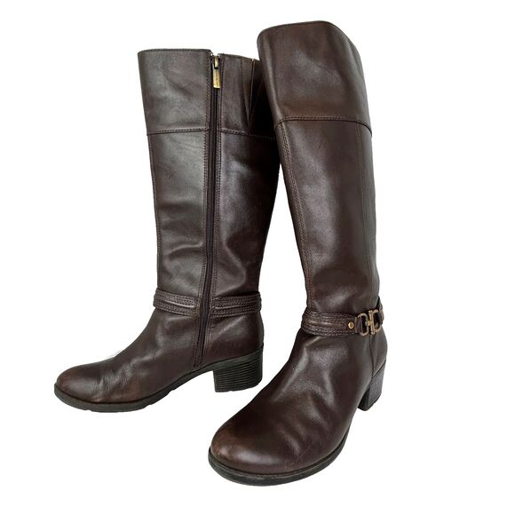 Bandolino B Dulla Riding Boots Leather Knee High Horsebit Brown Equestrian 10 - Picture 2 of 16